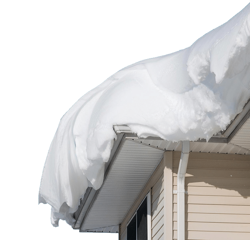 Example of snow on a roof